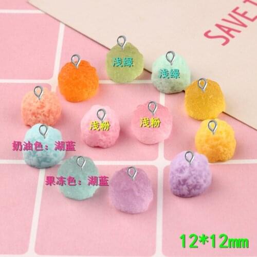 10pcs 12*12mm Round candy charms DIY accessories butter cream mobile phone shell beauty material resin manufacturer