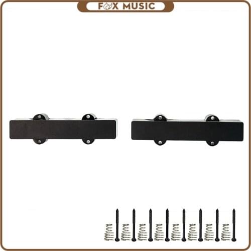 2PCS Bass Pickup Noiseless No Hole Closed Seal Pickup For 5 String Jazz JB Bass Black Bridge Neck Pickups