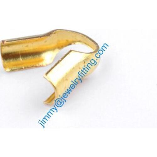 2013 jewelry findings Base metal foldover crimps Chain end caps for welding die struck shipping free
