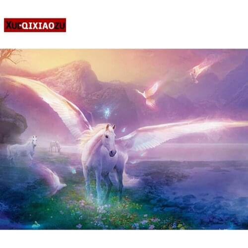 5D Full Square/Round Diamond Painting "Unicorn Pegasus" Mosaic Accessories DIY Rhinestones Home Decoration Cross Stitch Gift