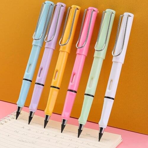 Infinite Writing Eternal Pencil No Ink Pen Magic Pencil Pen Posture Student Pencil Writing Sketch Painting Art Positive Ete Q6T0