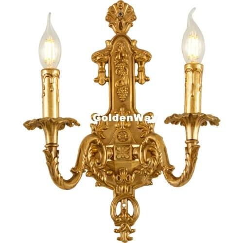 Copper Decora Wall Lamps Living Room Bedroom New Creative Crystal Sconce Wall Lights Study Corridor Decorative 100% Guaranteed