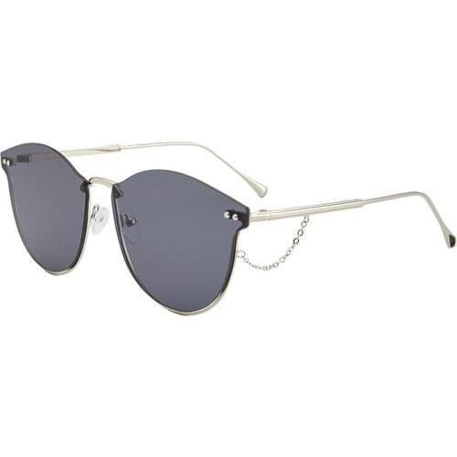 Han Edition Large Frame Fashion Chain Personality Trend Sunglasses