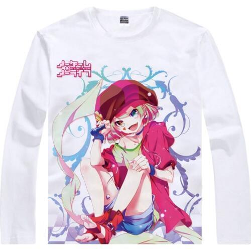 No Game No Life T-Shirt Blank Shirt fashion Long sleeves t-shirts men anime cosplay costume T Shirts japanese anime cosplay a