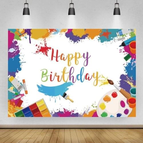 Graffiti Colorful Drawing Painting Photography Backdrops Newborn Baby Kids Birthday Cake Table Decor Backgrounds Photo Studio