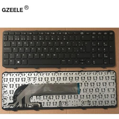 GZEELE new Spanish keyboard For HP PROBOOK 450 G0 450 G1 455 G1 470 G1 laptop SP keyboard with FRAME black