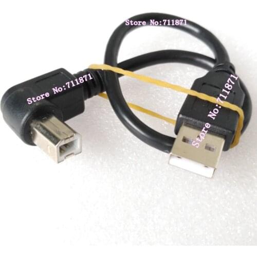 Short 30cm 90 Degree Right Angle A Male to B Male USB2.0 Printer Cable Line Bend Right USB 2.0 A Male B Male Printer wire Cord