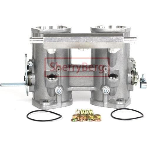 SherryBerg TBS 50dcoe 50 dcoe 50mm DCOE Twin 50mmDCOE Throttle Bodies Body for Weber/EMPI/FAJS/Dellorto/Solex DCOE/DHLA carb