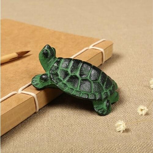 Lovely Tortoise Paperweights Portable Creative Paper Weight Student Painting Paper Press Chinese Calligraphy Iron Paperweights