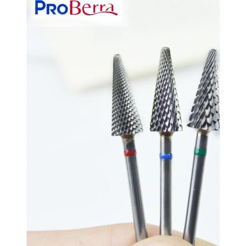 Proberra Tungsten Carbide Milling Cutter Burrs Nail Drill Bits Machine Cutter File Manicure For Manicure Art Accessories