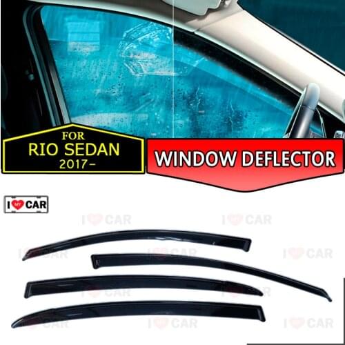 Window deflector for Kia Rio 2017- Sedan car window deflector wind guard vent sun rain visor cover car styling decor