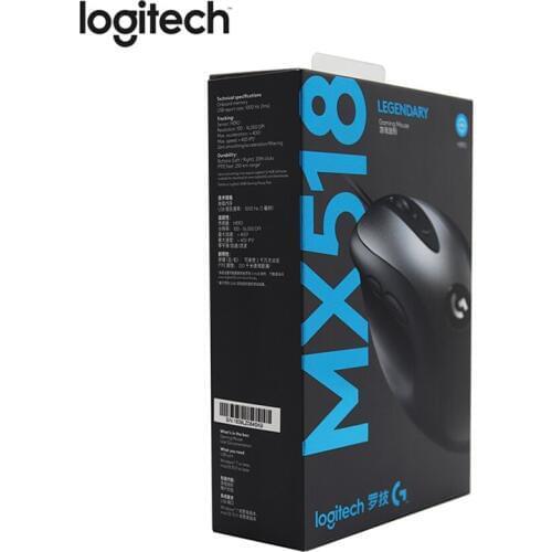 Logitech Original MX518 Classic Gaming Mouse LENDARY Mouse Reborn with 100-16000DPI HERO Sensor for All Mouse Gamer
