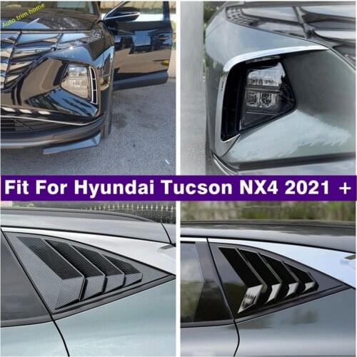 Accessories Front Fog Lights Eyelid Lamps Blade Stripes / Rear Window Louver Shutter Cover Trim For Hyundai Tucson NX4 2021 2022