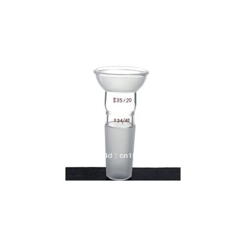 Adapter with ball socket, Top joint: 35/20, Bottom joint: 24/40