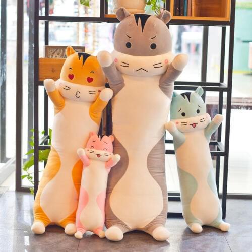 Plush Animal Hamster mouse Creative Long Soft Toys Office Lunch Break Nap Sleeping Pillow Home Cushion Stuffed Gift Doll for Kid