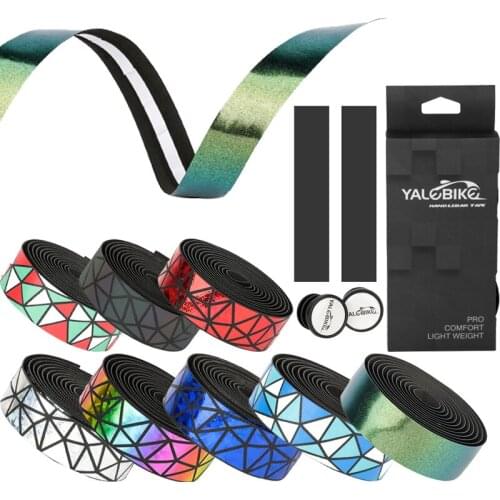 PU Bicycle Handlebar Strap Anti-slip Shock Absorption Road Bike Handlebar Tape Cycling EVA Handle Bar With End Plug Accessories