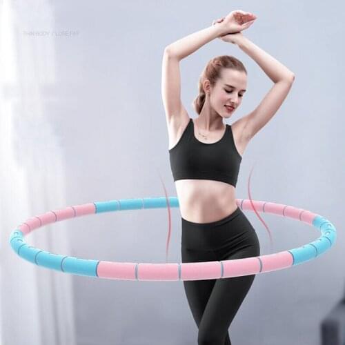 Portable Sport Hoops Fitness Gym Equipment Hoola Hoop Waist Trainer Weights Slimming Fitness Losing Weight with Double Deck Foam