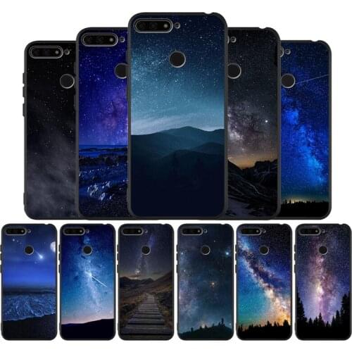 Starry Night Space Sky black Silicone Phone Case For honor 30 20 Pro 8 8X 9 10 20 Lite Mate 10 20 30 Lite Pro cover