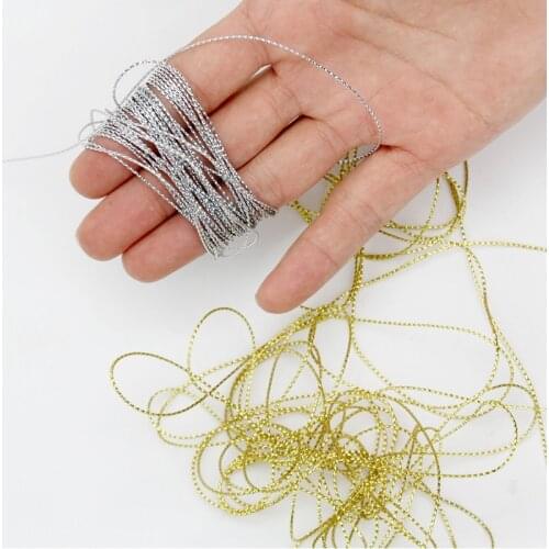5m Christmas Ball Hanging Rope Gold Silver Color Cord String PVC Ceiling Ball Thread Line Hanging Rope Xmas Decor Accessories