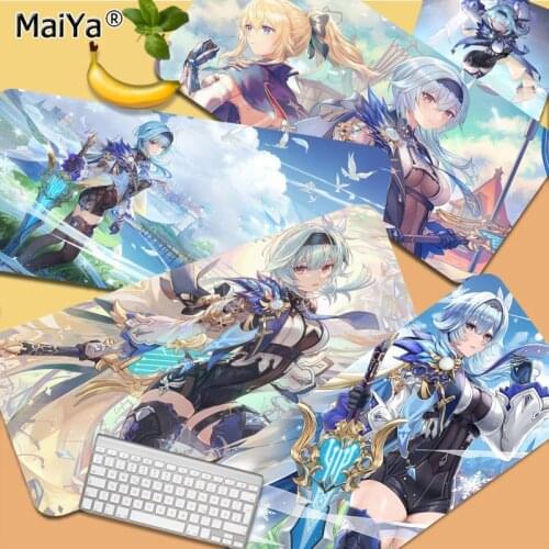 Genshin Impact Eula High Quality Rubber Mouse Durable Desktop Mousepad Size for mouse pad Keyboard Deak Mat for Cs Go LOL