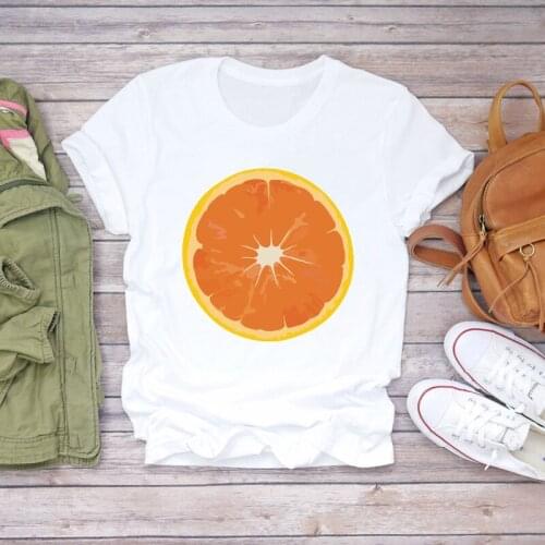 Women Fruit Lemon Fashion Aesthetic Punk Streetwear Lady Print T-shirts Top T Shirt Ladies Womenns Graphic Female Tee T-Shirt