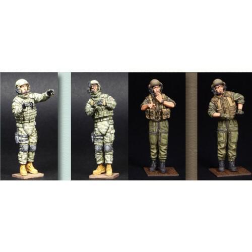 1/35 Scale Modern Israel Tank Crew Male and Female Soldiers 4 people Unpainted Resin Model Kit Miniatures Figure Free Shipping