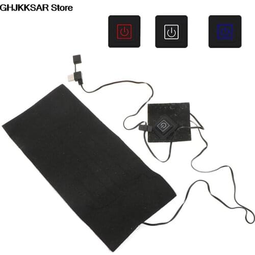 1X Adjustable 5V 2A USB Heating Heater Pad For Cloth Waist Abdomen Pet Cushion