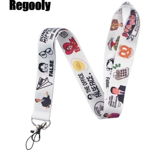 10pcs The office tv show Lanyard for Keys Phone Cool Neck Strap Lanyard for Camera Whistle Badge Cute webbings ribbons Gift kids