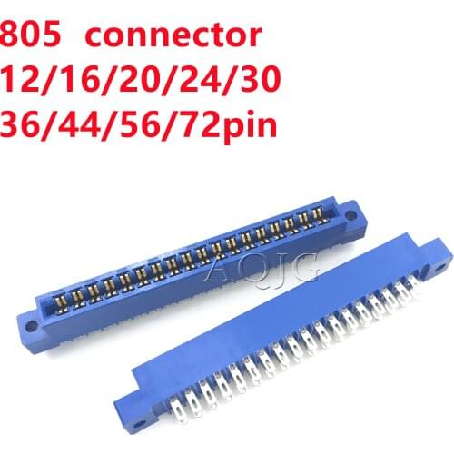 3PCS 805 Strip connector 3.96mm Pitch 12/16/20/24/30/36/44/56P/72 pin PCB Mount Card Edge Connector socket 16P 20P 30P 36P 44P