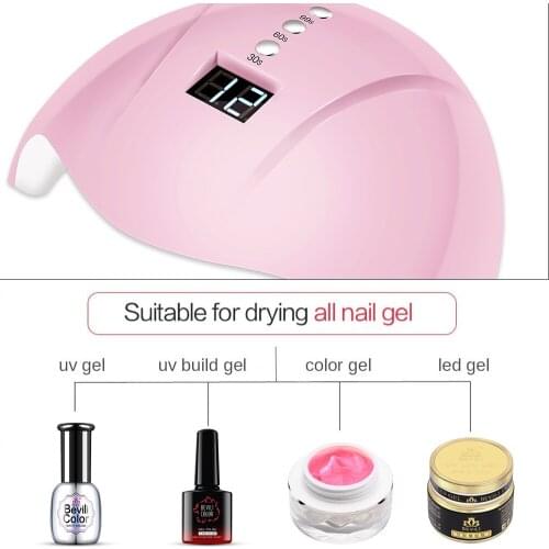 36W UV LED Nail Lamp For Manicure Gel Nail Dryer Drying Nail Polish Lamp 30s/60s/99s Auto Sensor Manicure Tools With 12 Pcs Leds