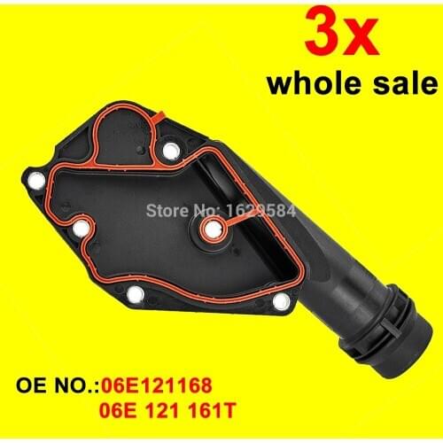 3x whole sale Coolant Flange Thermostat Cover For AUDI A4 A5 A6 Q5 for VW Golf for Jetta CC 06E121168 06E121161T