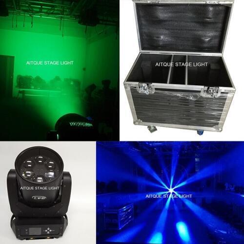 4lights+Flycase)Stage light bee eye 40w zoom led moving head disco light 6x40w rgbw moving head mini bee eye case