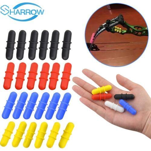 6pcs Hunting Compound Bow Limb Stabilizer Rubber Dampener Silencer Reduce Vibration and Noise Shooting Shock Absorber Slingshot