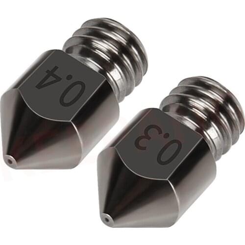 3D printer accessories MK8 hardened steel nozzle 1.75/3.0 consumable hard steel print head