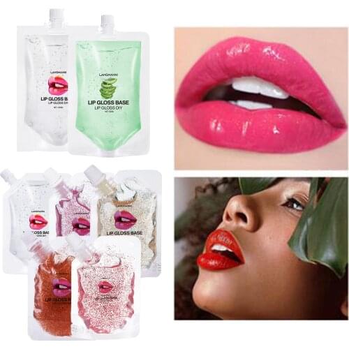 DIY Lip Gloss Base Oil DIY Moisturizing Lipstick Material Gel Lipgloss Base Gel for Handmade Lip Gloss Clear Lip Gloss Bulk