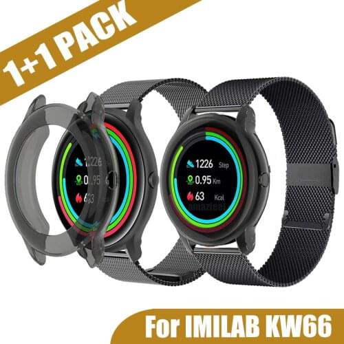 22mm Stainless Steel Wristband For Xiaomi Imilab KW66 Strap Metal mesh Bracelet For Imilab KW66 Smart Watchbands Accessories