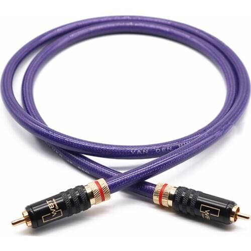 VDH 65G 75ohm Digital Coaxial DAC Cable Press Self-locking amplifier decoder RCA cable Stereo TV Audio speaker wire