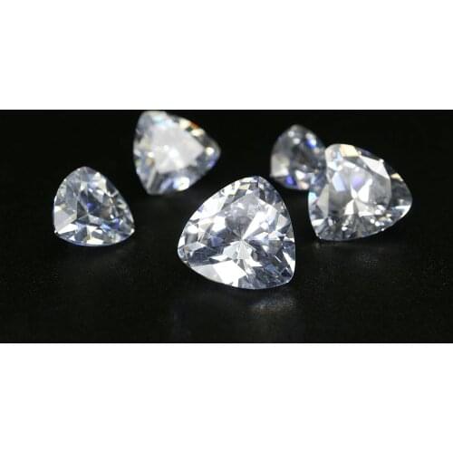 1Pcs Multiple Size Trillion Cut Moissanite Stone Faceted Imitated Diamond Loose Gemstone for DIY Engagement Ring D Color 4160017