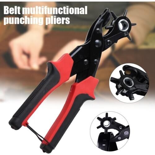 Leather Belt Hole Puncher Leather Hole Punch Tool Multi-function Hole Punch Pliers for Leather Belts Watch Strap In Stock