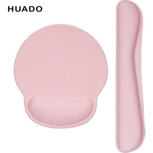 Leather Surface Mouse Pad with wrist Rest Ergonomic Mouse Pad with Hand Wrist Mouse Pad Non-Slip Rubber Base