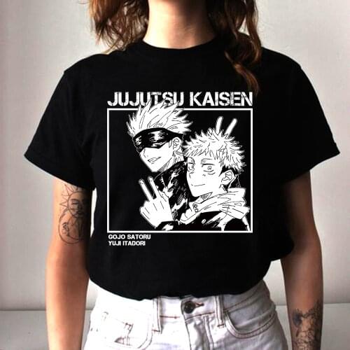 Jujutsu Kaisen O-Neck Mens T-shirt Women Short Sleeve Anime Itadori Yuji Satoru Gojo Tshirts Casual Unisex Clothes Tops