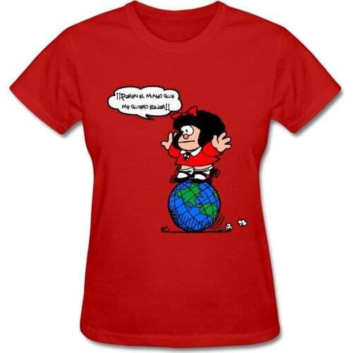 ICoup Womens Mafalda Color Caricature Series T-Shirt Gift For Children Free Shipping
