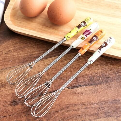 Stainless Steel Egg Whisk Mixer Cartoon Handle Eggs Beater Kitchen Baking Whipping Tools YE-Hot