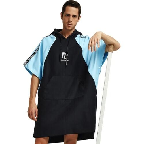 Wearable Robe Sport Towel Outdoor Water absorption Surfing Adult Hooded Beach Towel Changing Clothes Women Man Bathrobe Towels