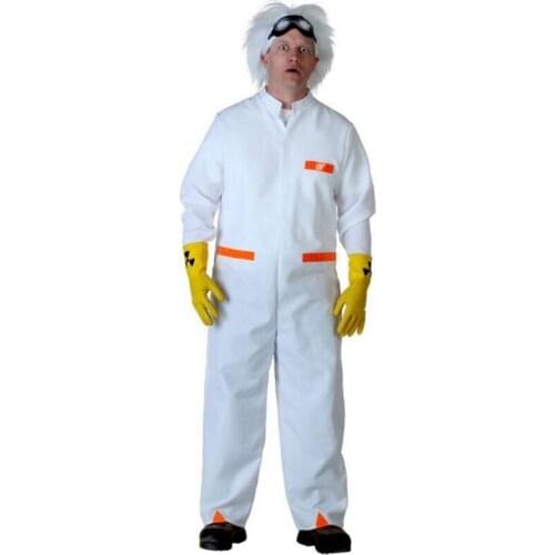 New Back To The Future Dr. Emmett Brown cosplay Costume for kid boy halloween Role Playing Party Fancy Suit costumes for adult