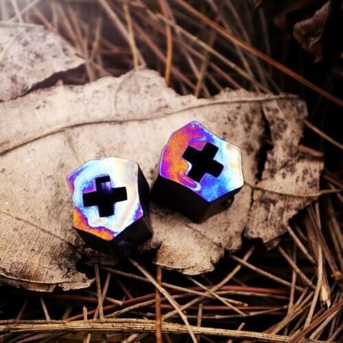 EDC Titanium Alloy Knife Rope Drop Titanium Alloy Knife Umbrella Knife Cutter Tool Outdoor Knife Pendant Accessories Tools