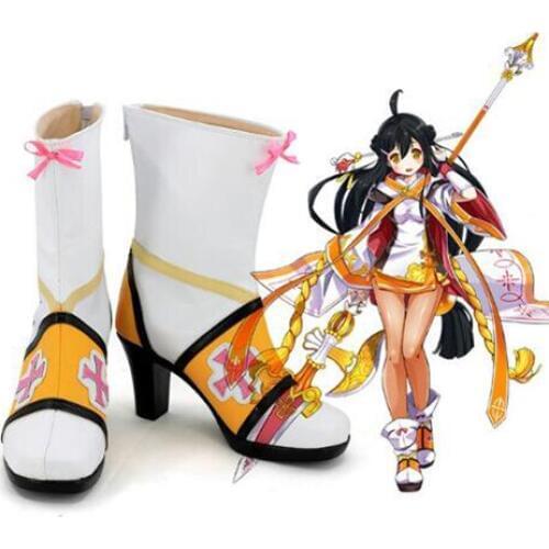 Game ELSWORD Sakra Devanan Ara Cosplay Shoes Boots Halloween Party Boots for Adult Women High Heel Shoes Accessories