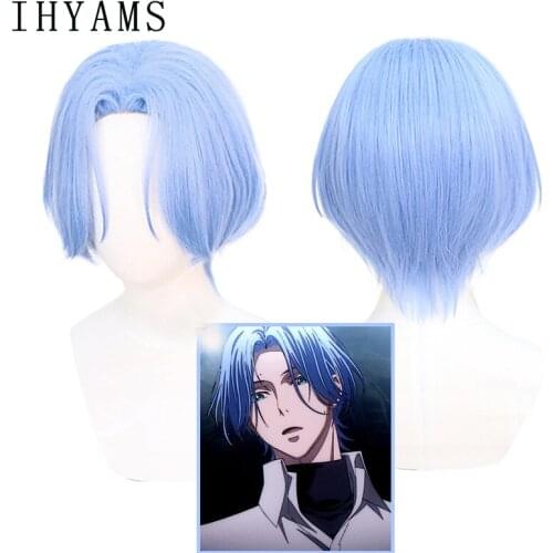 SK8 the Infinity Langa Hasegawa Cosplay Wig Hasegawa Ranga Blue Short Heat-resistant Fiber Synthetic Hair + Wig Cap