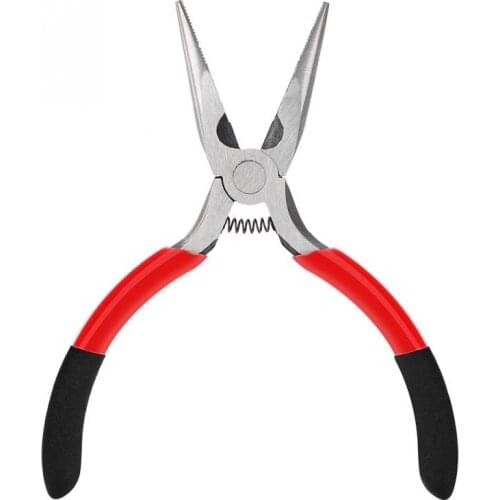 Durable Long Nose Pliers 4.8*3.9inch Needle Nose Pliers Press tool Double Color Handle Wire Cutting Forceps Repair Hand Tools