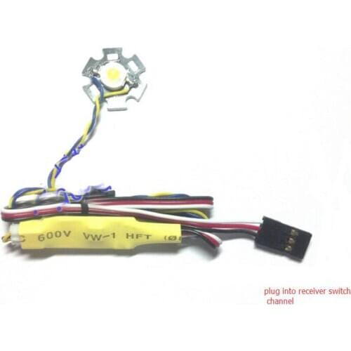 RC Model Aircraft High Power 3W Strobe Anti-Collision Lights Warning Light (Take Power Directly From the Receiver)